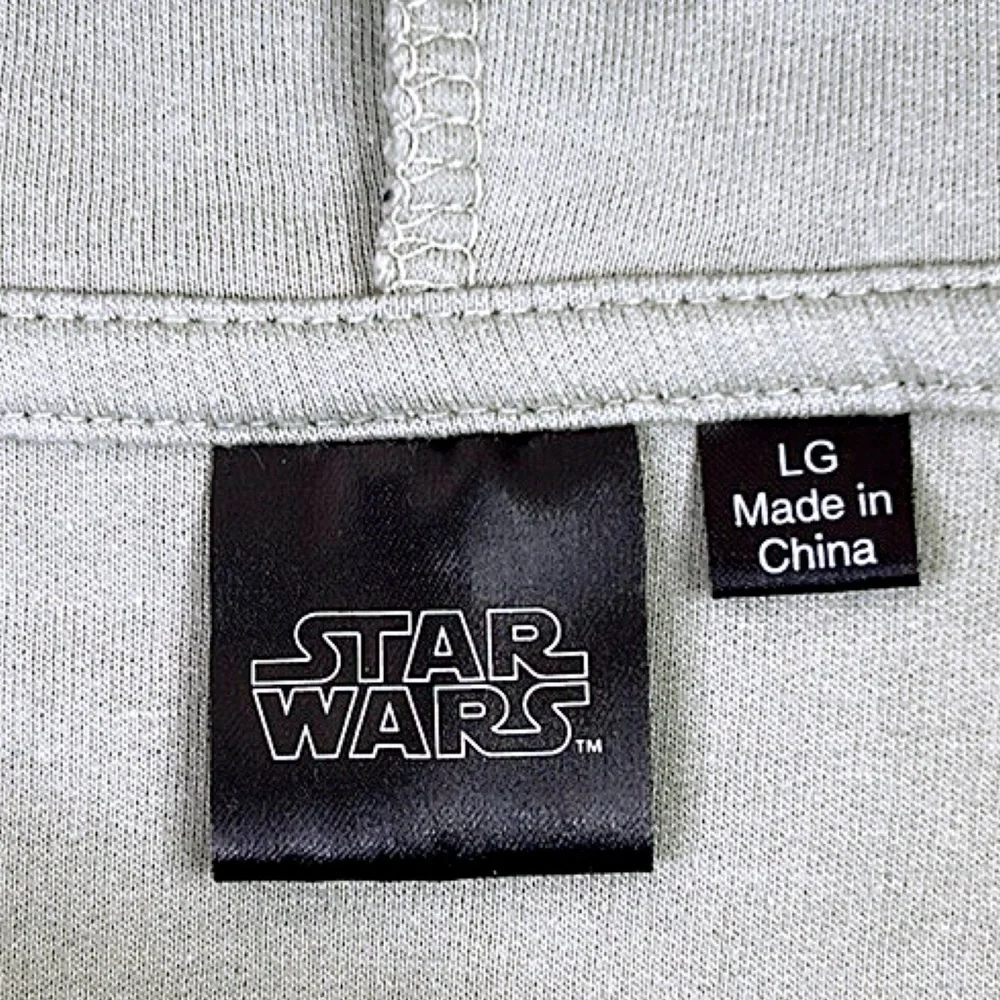 Star Wars The Mandalorian Baby Yoda Hoodie Pullover Cozy Fleece‎ Sweater Large